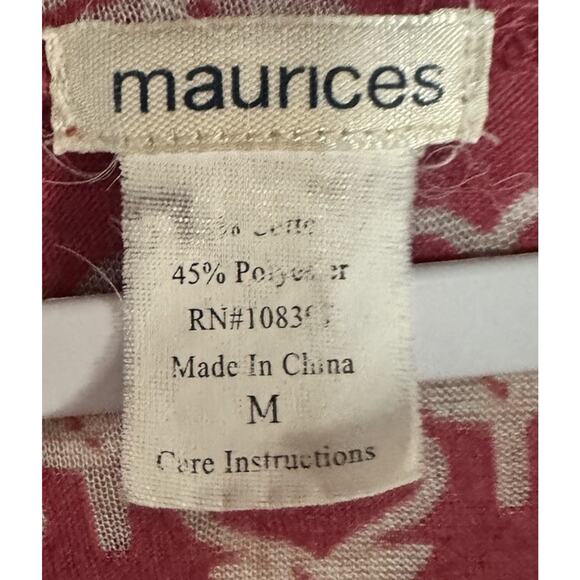 Y2K Babydoll Top Red Romantic Burnout Hearts Vintage Maurices Medium Coquette - Picture 4 of 5